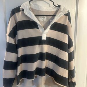 Striped Black and Beige Sweater